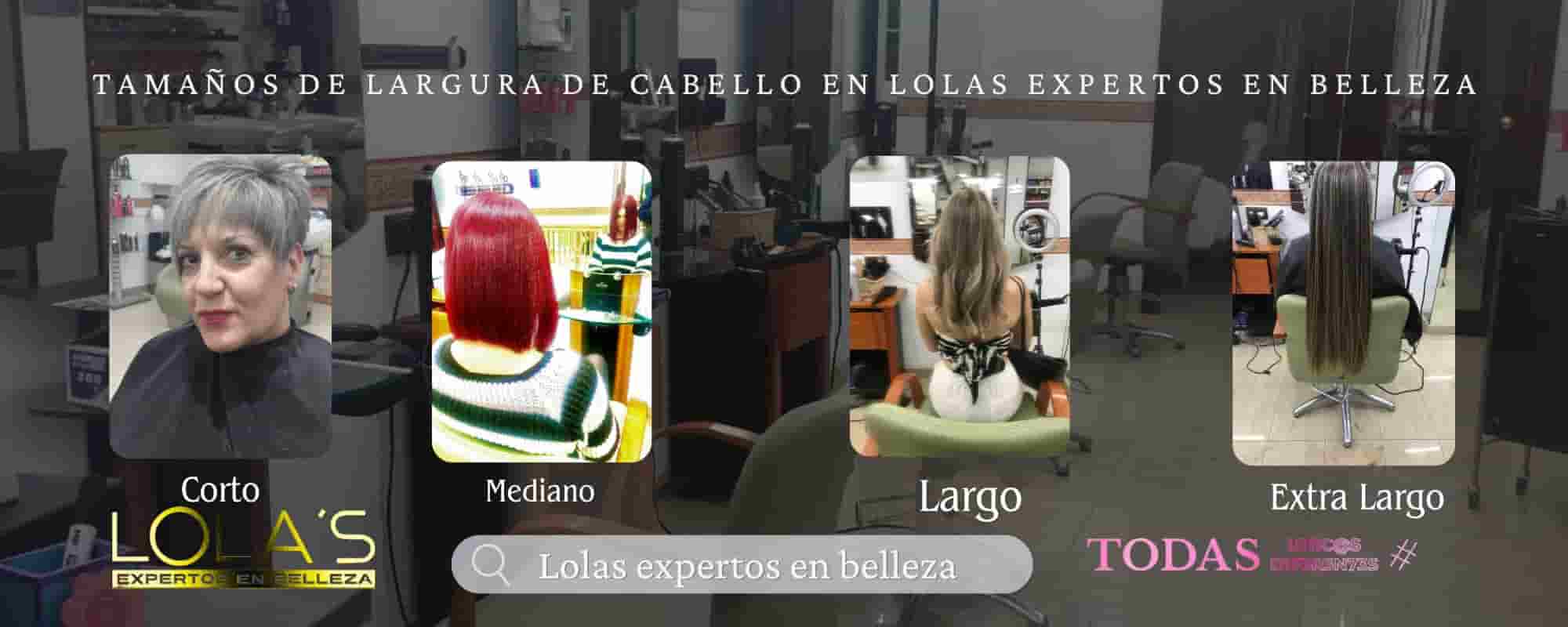 Corte y peinado de Mujer en Zaragoza 4 Tamaños de largura de cabello en lolas expertos en belleza : corto, mediano ,largo, extra largo