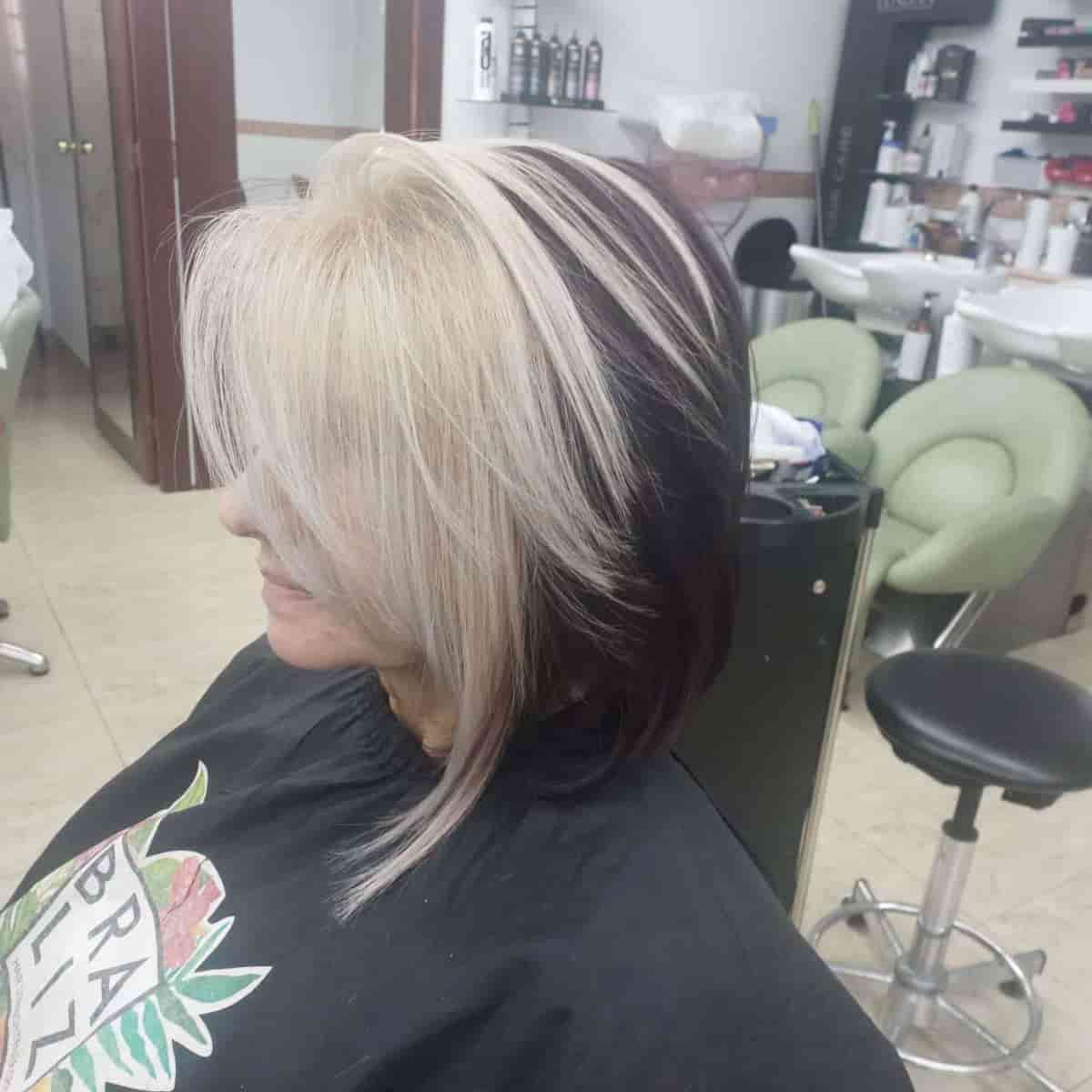 Corte y Peinado de Mujer 2 corte estilo bob asimetrico y peinado en zaragoza