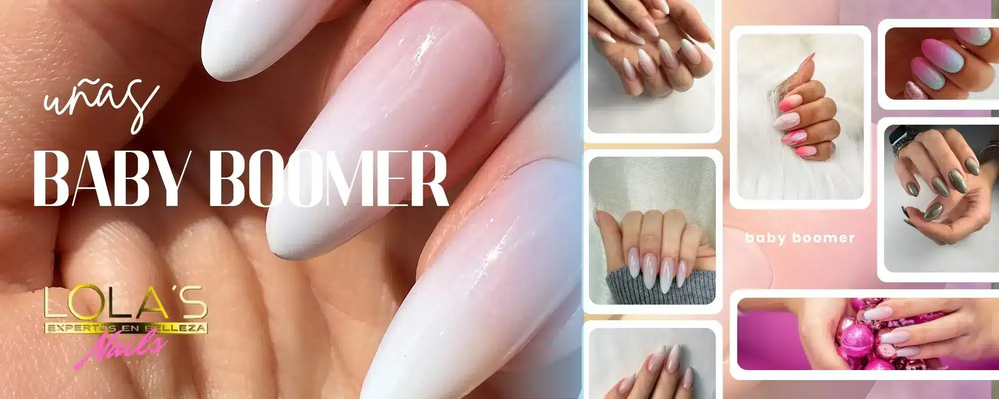 Uñas Baby Boomer en Zaragoza 2 uñas babyboomer en delicias zaragoza lolas nails expertos en belleza